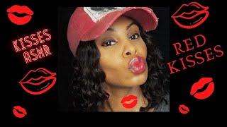 Red Lipstick Kisses ASMR [upl. by Aerdnat744]