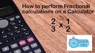 How to perform Fraction calculations on Casio 991MS calculator [upl. by Jonati]