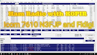 Icom 7610 N3FJP ACLog Fldigi Integration [upl. by Nahte206]