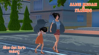 ALICE MEGAN amp FRIENDS ALICE DAN KARIN MULUNG  SAKURA SCHOOL SIMULATOR [upl. by Neelyt]