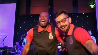 teri aakhya ka yo kajal with chris gayle and virat kohli [upl. by Nylecaj]