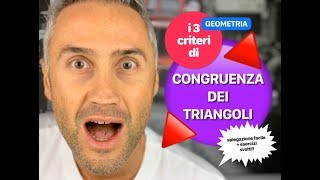 CRITERI DI CONGRUENZA DEI TRIANGOLI criterios de congruencia de triangulos triangoli congruenti [upl. by Keil]