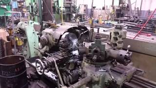 Machining on a old turret lathe [upl. by Brandise]