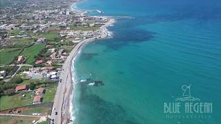 Blue Aegean Hotel amp Suites Gouves Crete Drone HD Video [upl. by Eberhart]