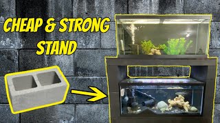 The Cheapest Strongest Aquarium Stand  Made with Concrete Blocks [upl. by Noemis]