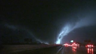 Massive tornado roars across highway [upl. by Chaney]