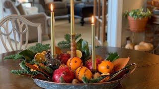 Making Clove Orange Pomanders amp A Simple Holiday Centerpiece [upl. by Ycat]