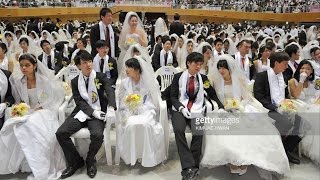 Moonies mass wedding held in South Korea BBC News [upl. by Nitnelav]