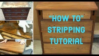 DIY Furniture Refinishing  How To Strip Wood Furniture [upl. by Hoxsie696]