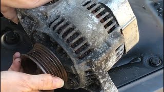 how to fix a SEIZED alternator Quick Fix [upl. by Harald]