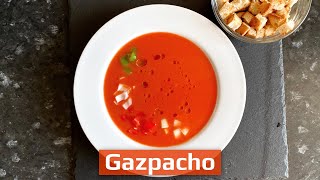 Authentic andalusian Gazpacho recipe Spanish Gazpacho soup recipe [upl. by Tterb]