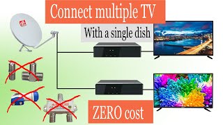 Connect multiple tv with a single dishWIth ZERO cost😎😎 [upl. by Sirret]