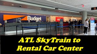 Domestic Terminal to Rental Car Center using the SkyTrain – ATL Airport [upl. by Damales]