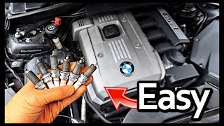 BMW N52 SPARK PLUGS REPLACEMENT THE EASY WAY [upl. by Astor]