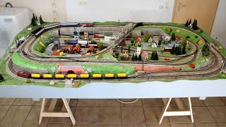 Märklin H0 Anlage Schönblick Automatikbetrieb mit 6 Zügen [upl. by Nilya]