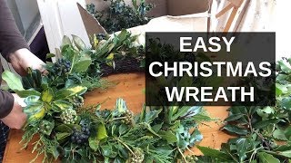 EASY Christmas Wreath  How To Make A Christmas Wreath [upl. by Morganne]