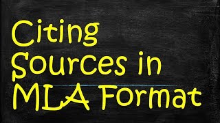 Citing Sources in MLA Format [upl. by Chally]