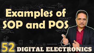 SOP and POS Solved Examples  Boolean Algebra [upl. by Enala]