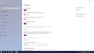 Taskbar Setting in Windows 10 [upl. by Micaela205]