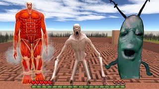 Never Go To Maze With SCP096 VS SCARY PLANKTON NEXTBOTS amp GIANT TITAN In Garrys Mod [upl. by Notlew]