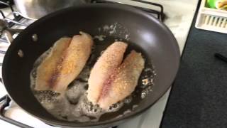 Pan Fried Tilapia Fillet [upl. by Yrahcaz]