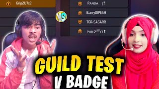 v badge guild test prank on cute streamer😱 1 vs 4  Laka Gamer [upl. by Angelico]