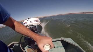 12ft Jon Boat with 6 hp Evinrude Outboard [upl. by Elrak351]