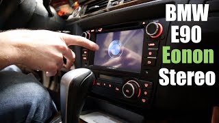 BMW E90 Eonon Aftermarket Stereo Install [upl. by Etra324]