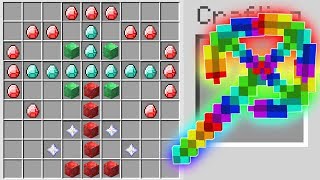 HOW TO CRAFT A 100000 LEGENDARY RAINBOW PICKAXE IN MINECRAFT [upl. by Hsiwhem912]