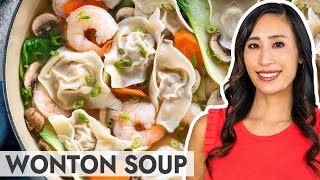 Easy Wonton Soup with StepbyStep Instructions [upl. by Ardnasak114]