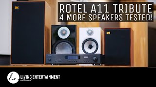 Rotel A11 Tribute 4 More Speakers Tested  Monitor Audio Bowers amp Wilkins and Wharfedale [upl. by Pathe]