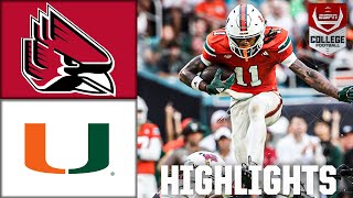 Ball State Cardinals vs Miami Hurricanes  Full Game Highlights  ESPN College Football [upl. by Yesac]