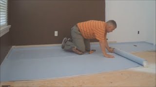 How to Install Underlayment for Laminate Flooring Installation Mryoucandoityourself [upl. by Giustina]