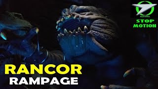 Star Wars RANCOR Rampage with Porkins Return of the Jedi Stop Motion Video Diorama [upl. by Chloe570]