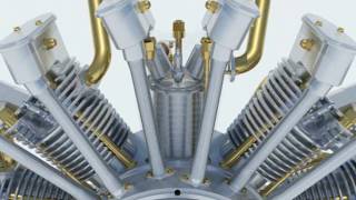 ¿Cómo funciona un MOTOR RADIAL  SolidWorks  How to  RADIAL ENGINE [upl. by Armallas840]