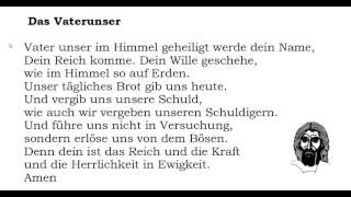 German Grammar Prayers  The Our Father Vaterunser [upl. by Dennet]