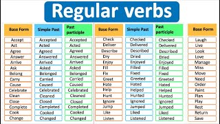 Common Regular Verbs  Definition amp Examples  Improve your vocabulary [upl. by Comptom838]