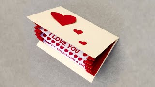 How to Make Valentine Cards  Valentine Cards Handmade Easy  Valentine Day Card [upl. by Adelpho]