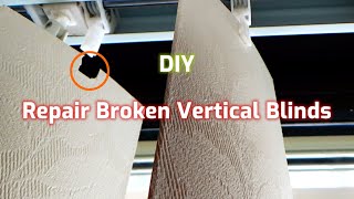 Fixing Broken Vertical Blinds  Inexpensive Vertical Blind Repair [upl. by Mab]