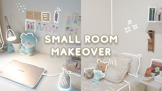 SMALL BEDROOM MAKEOVER 🌱 minimalist on a budget  room tour  Indonesia [upl. by Nadroj]