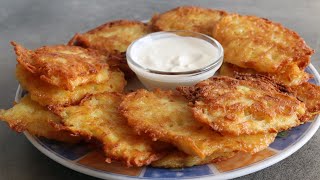 Einfaches KARTOFFELPUFFER Rezept  Knusprige REIBEPLÄTZCHEN  LeckerTV [upl. by Ennyleuqcaj]