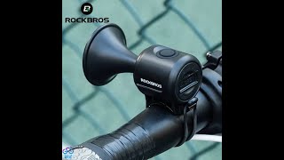 ROCKBROS Bike Bell Electronic Horn 120db Volume Electric Bell IPX4 Speaker Alarm Ring Stretch Lightw [upl. by Lindberg628]