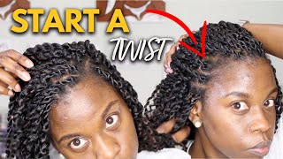 How To Start A Twist With Extensions [upl. by Mathi]