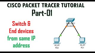 Cisco Packet Tracer Tutorial Part 01  Switch amp end device connection [upl. by Eleph]