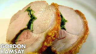 Roasted Rolled Pork Loin with Lemon and Sage  Gordon Ramsay [upl. by Aiekram]