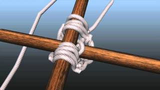 How to tie square lashing [upl. by Steinman953]