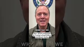 Sen Schiff RESPONDS to Trump Oval Office TANTRUM [upl. by Arikahc]