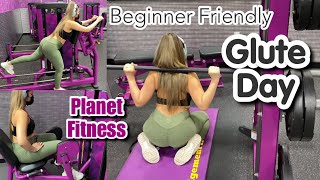 BEGINNER FRIENDLY GLUTE WORKOUT USING DIFFERENT MACHINES AT PLANET FITNESS [upl. by Nahtanoj22]