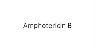 Amphotericin B  Pharmacology [upl. by Darbie]