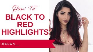 How To Black To Red Hair At Home With Elwa [upl. by Blossom]